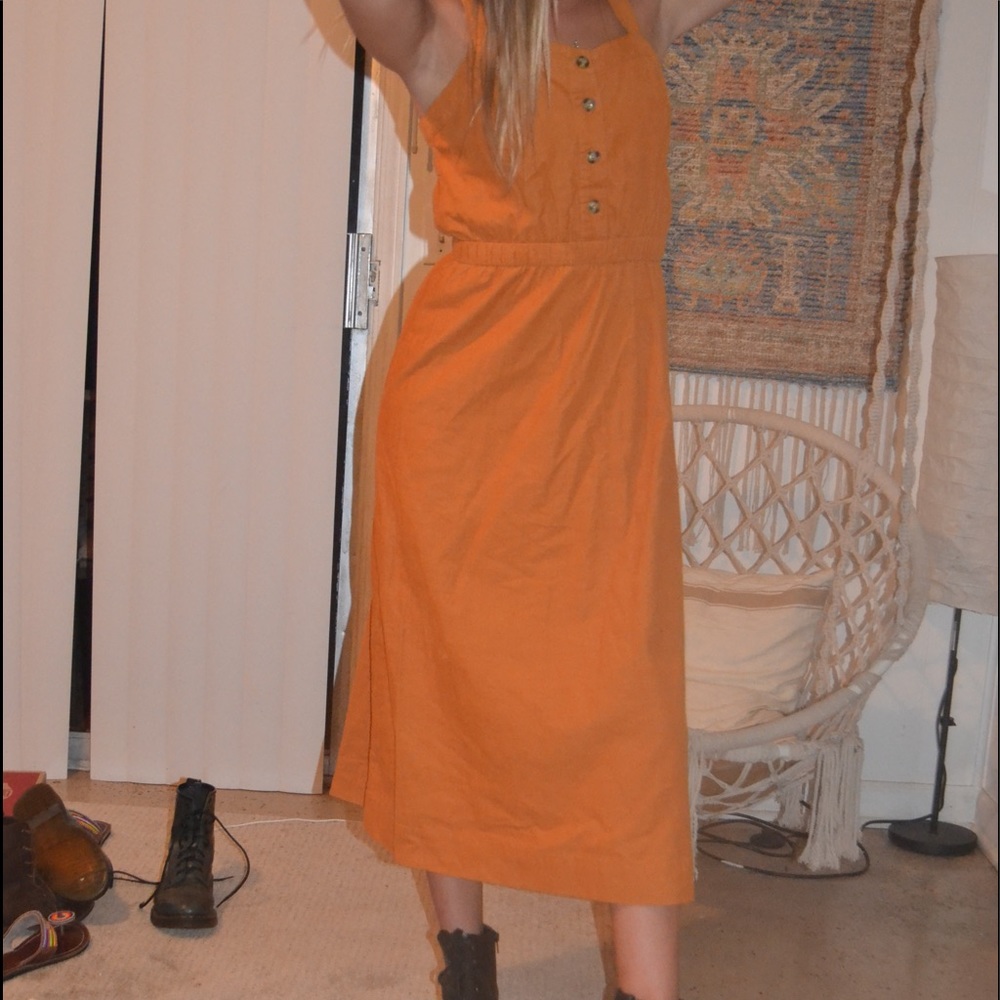 Boho Mustard Yellow Dress